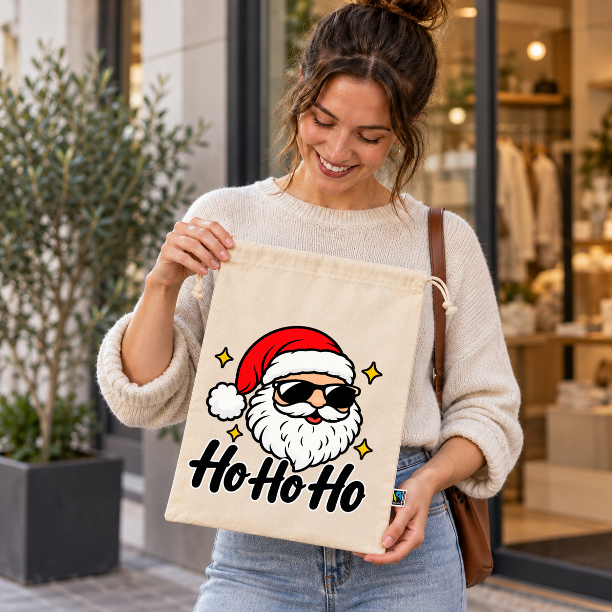 Zuziehbeutel „Ho Ho Ho.“