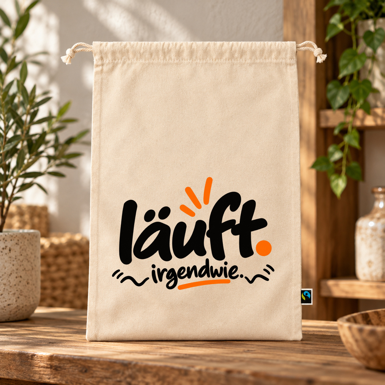 Zuziehbeutel „läuft. irgendwie.“