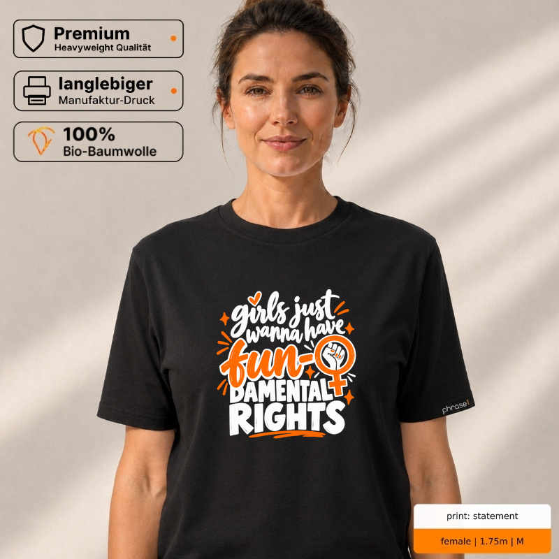 Premium T-Shirt „girls just wanna have fundamental rights.“