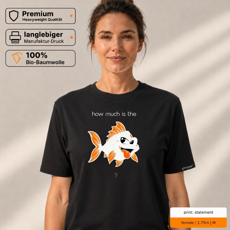 Premium T-Shirt „how much is the fish?“ mit Fisch-Motiv Premium T-Shirt „how much is the fish?“ mit Fisch-Motiv