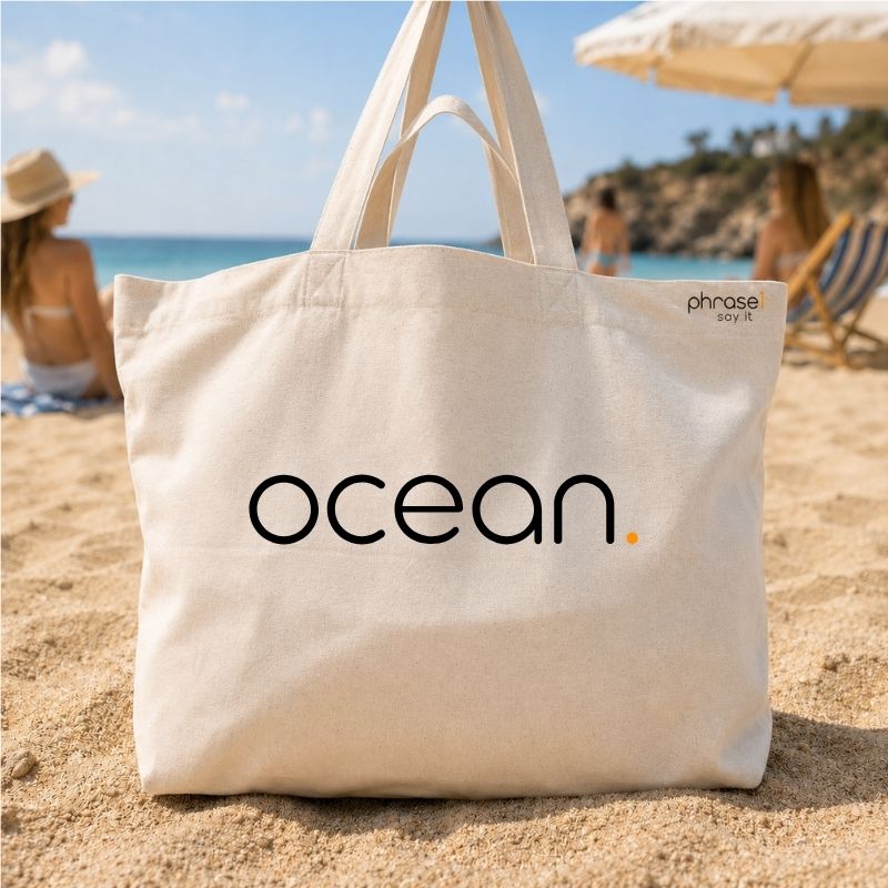 Premium Shopper mit Spruch „ocean." Premium Shopper mit Spruch „ocean."