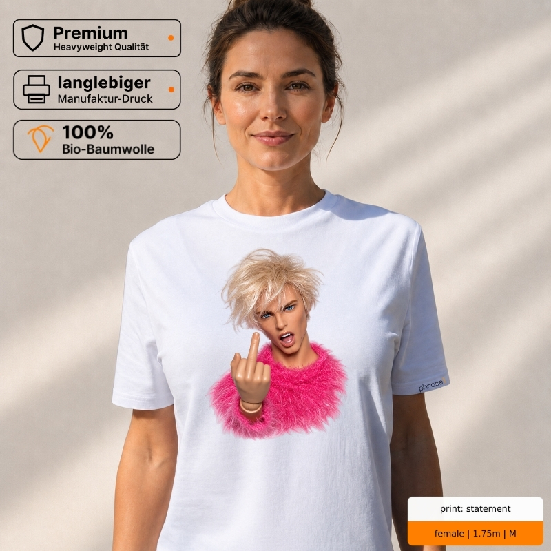 Premium T-Shirt mit rebellischem männlichem Puppen-Motiv