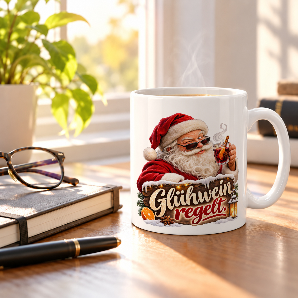 Tasse „Glühwein regelt.“