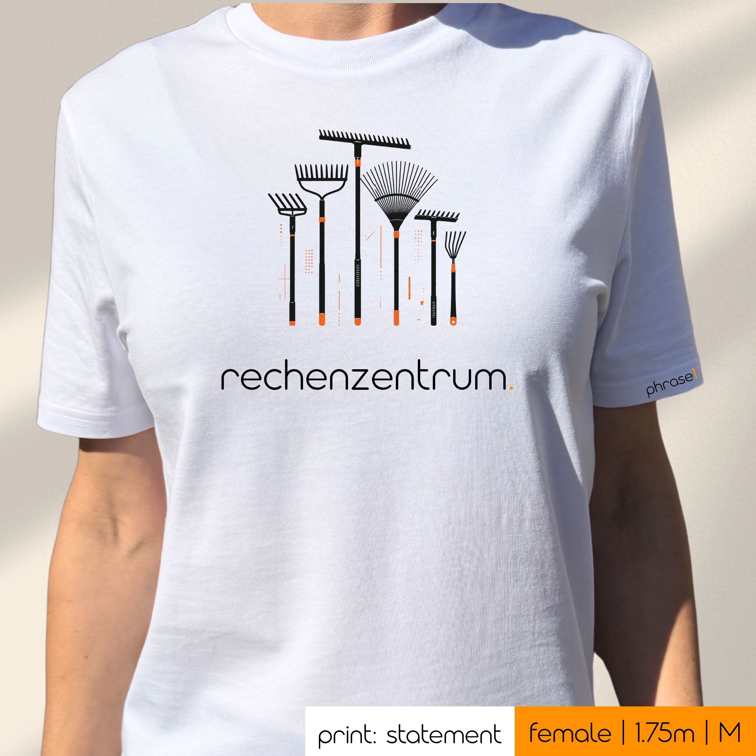 Premium T-Shirt mit Spruch "rechenzentrum." und Visual Rechen Premium T-Shirt mit Spruch "rechenzentrum." und Visual Rechen