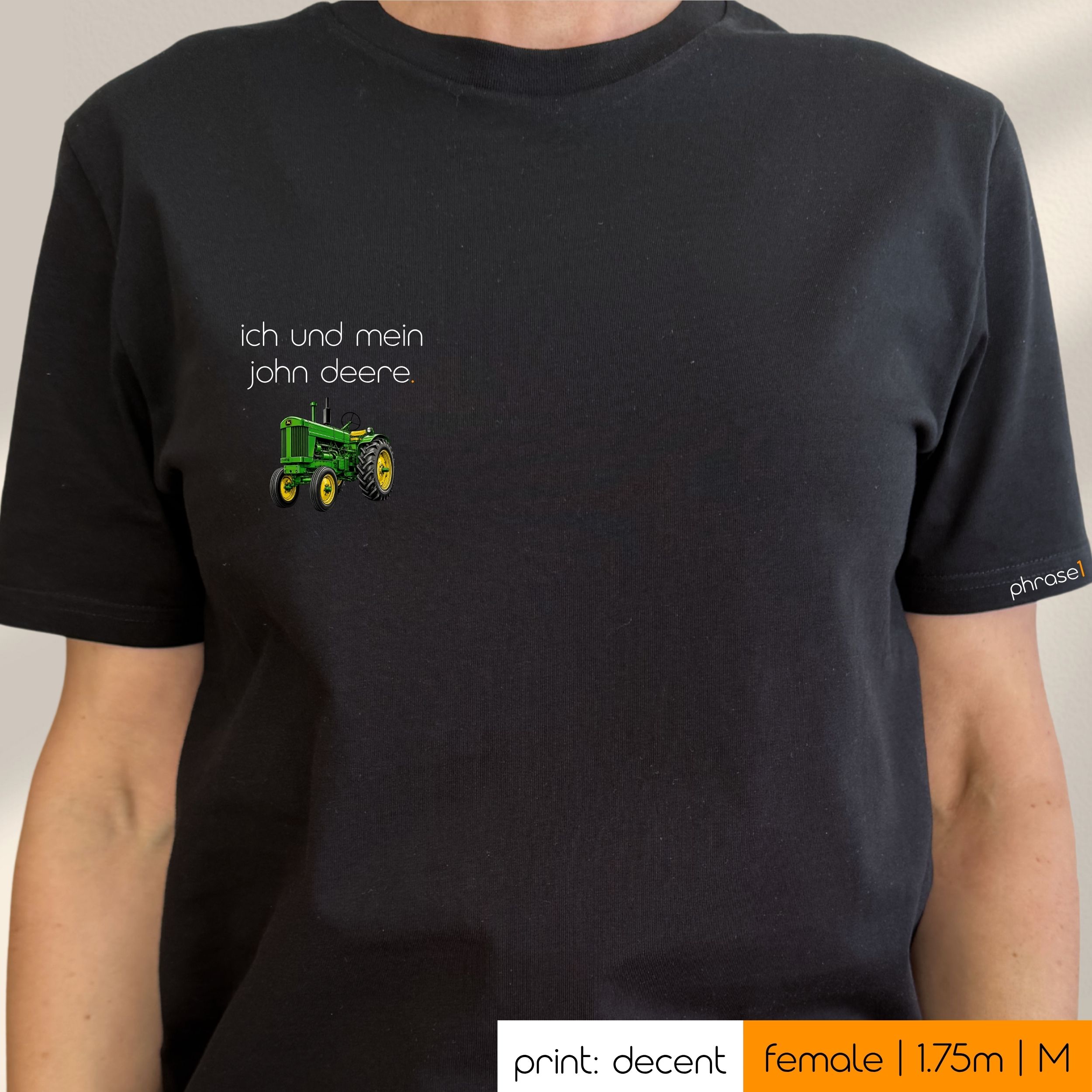 Premium T-Shirt mit Spruch "ich und mein john deere." und Visual Premium T-Shirt mit Spruch "ich und mein john deere." und Visual