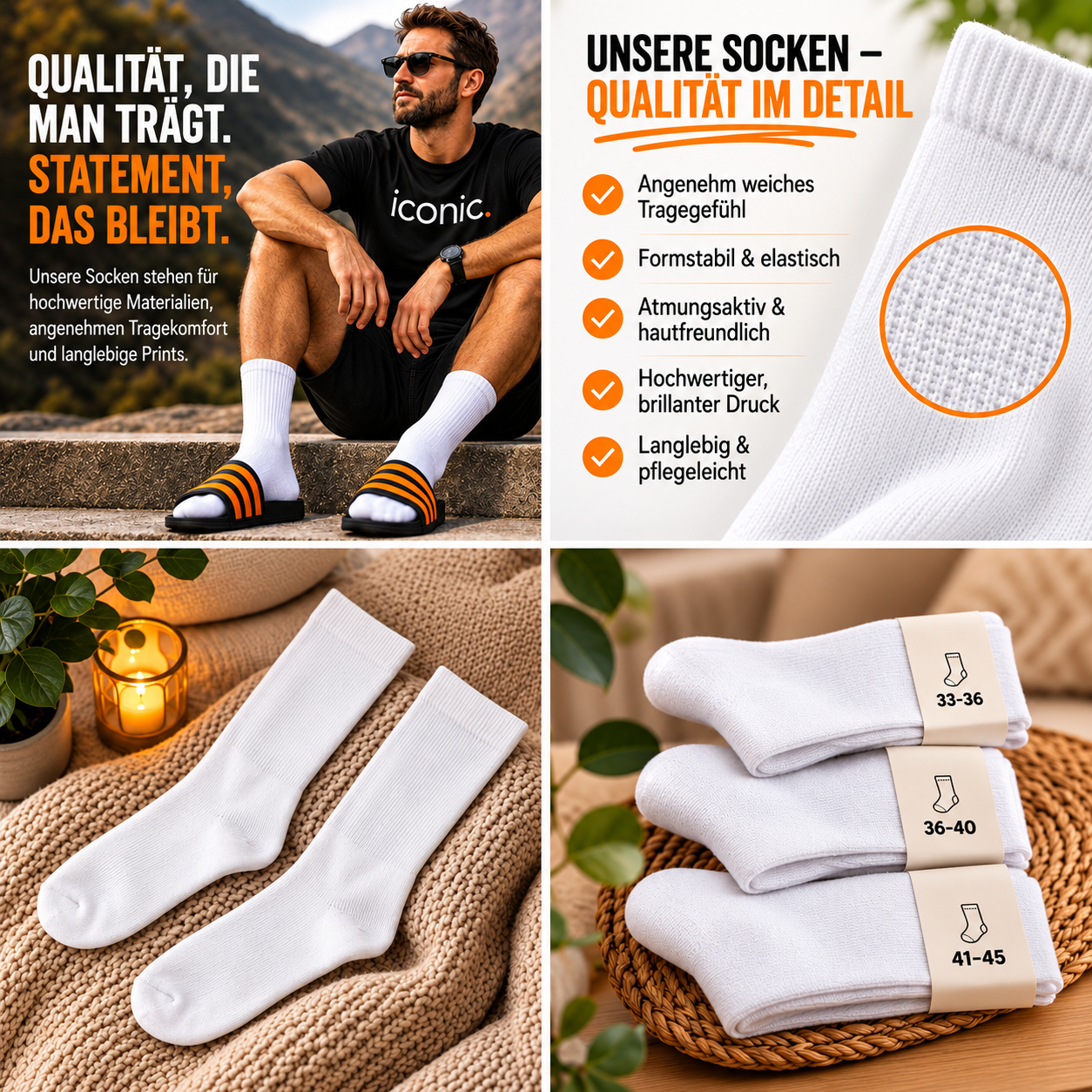 Weiße Crew-Socken „keiner mag nazis.“ Weiße Crew-Socken „keiner mag nazis.“
