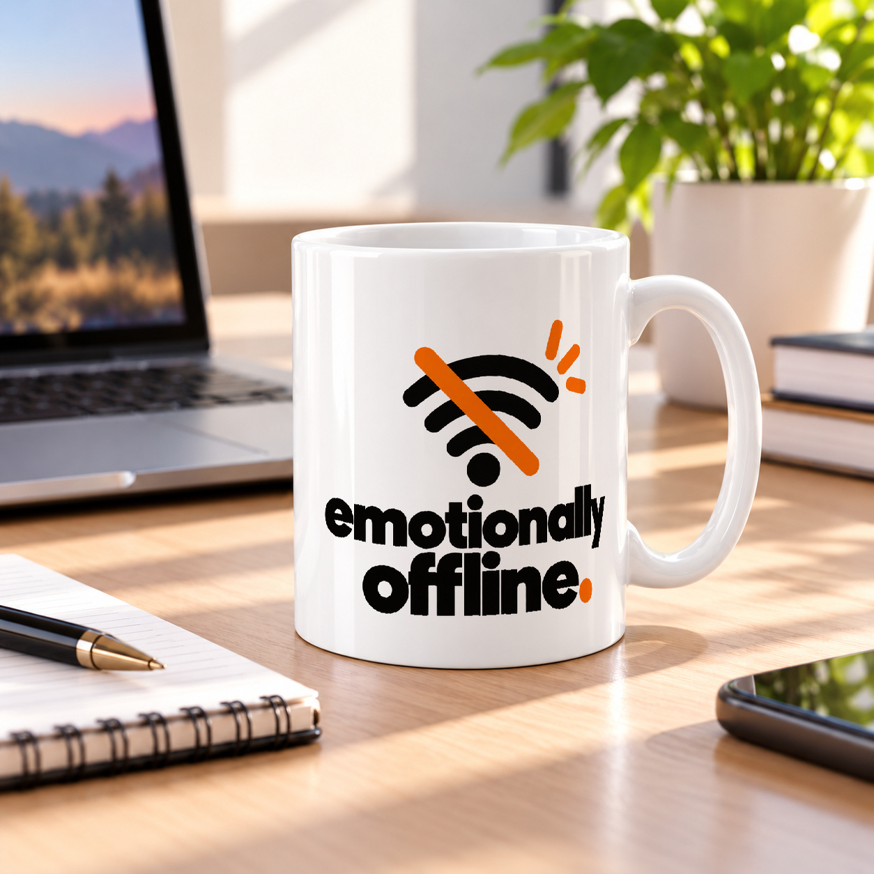 emotionally offline.