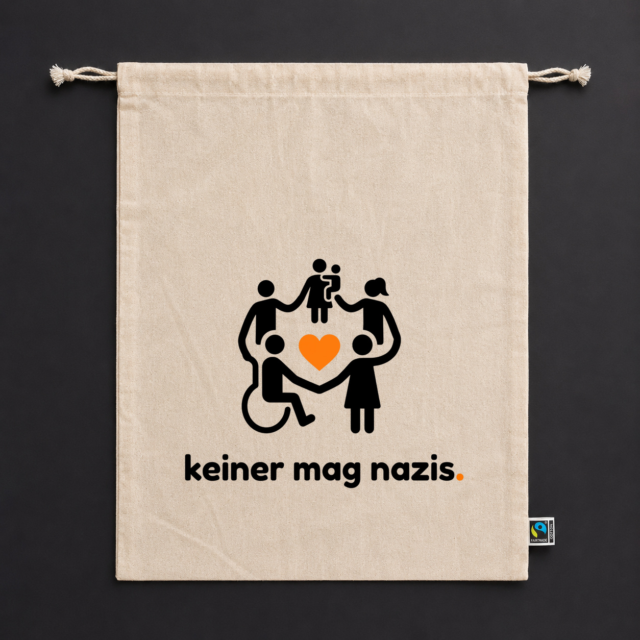 Zuziehbeutel „keiner mag nazis.“