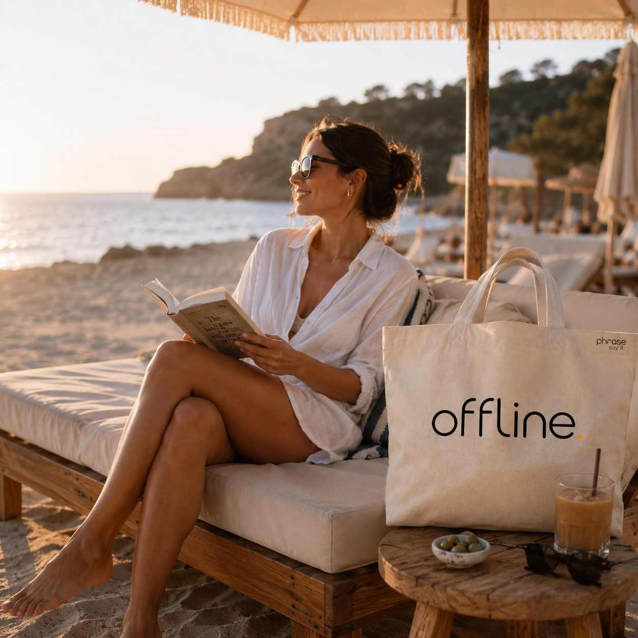 Premium Shopper mit Spruch „offline." Premium Shopper mit Spruch „offline."