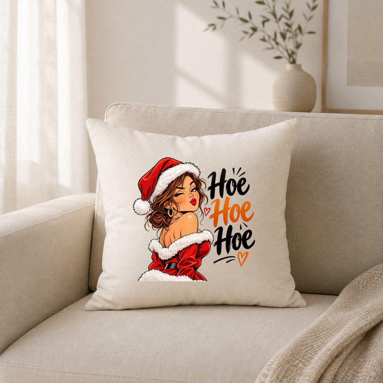 Kissenhülle „Hoe Hoe Hoe.“