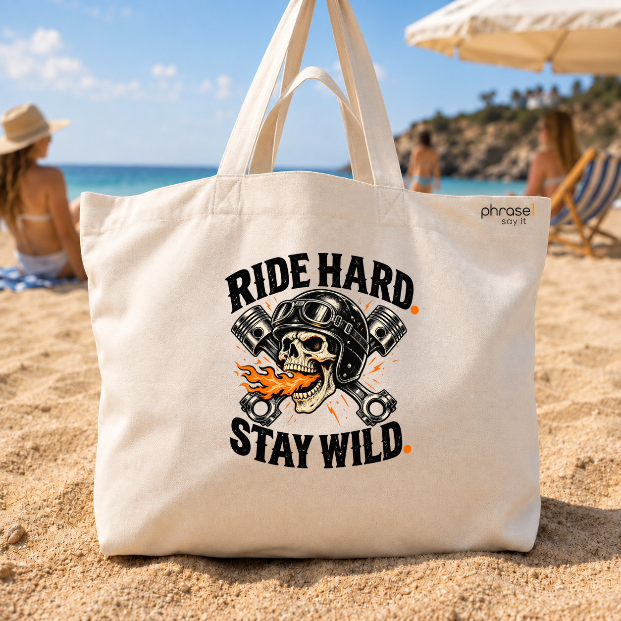 Big Shopper „ride hard. stay wild.“ – Biker Skull