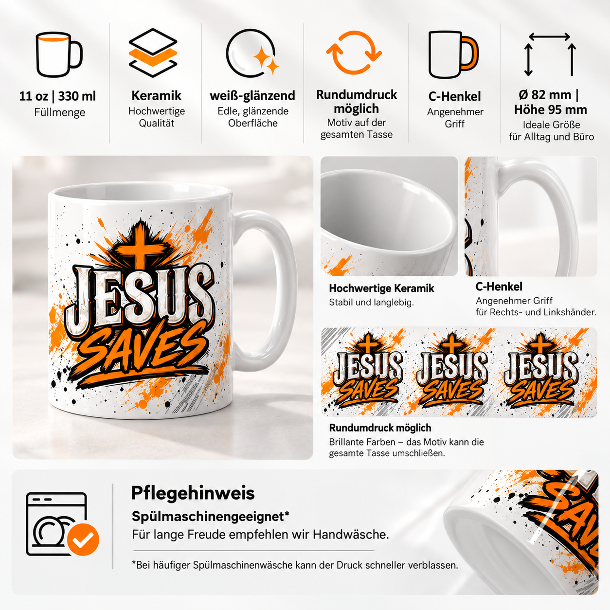 Tasse „drink responsibly means don't spill it.“