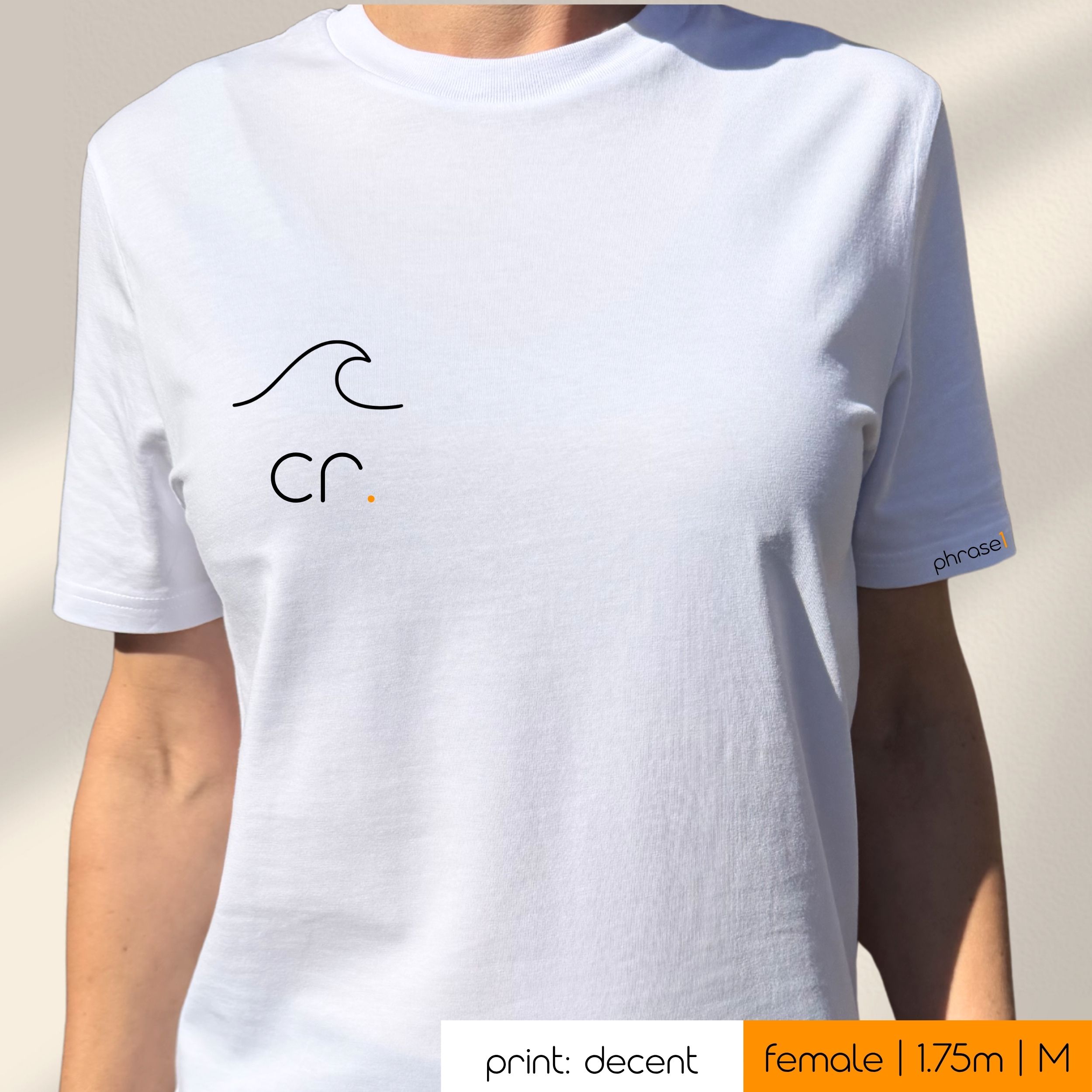 Premium T-Shirt mit Visual Welle und "cr" Premium T-Shirt mit Visual Welle und "cr"