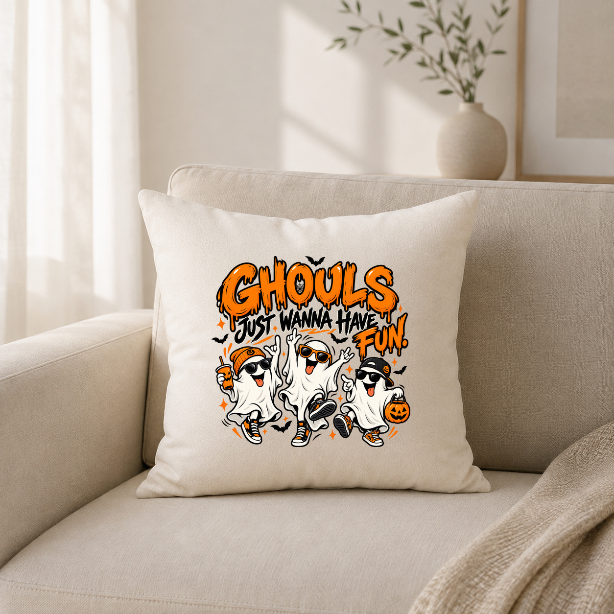 Kissenhülle „ghouls just wanna have fun.“ Kissenhülle „ghouls just wanna have fun.“