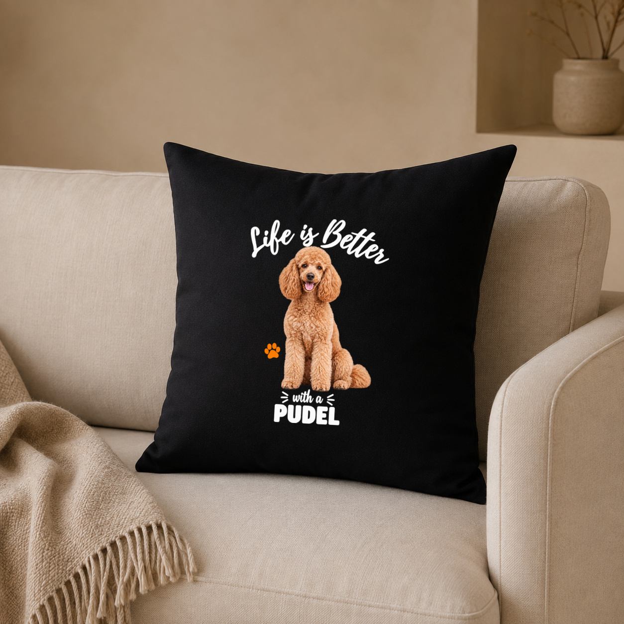 Life is Better with a Pudel – Kissen Life is Better with a Pudel – Kissen