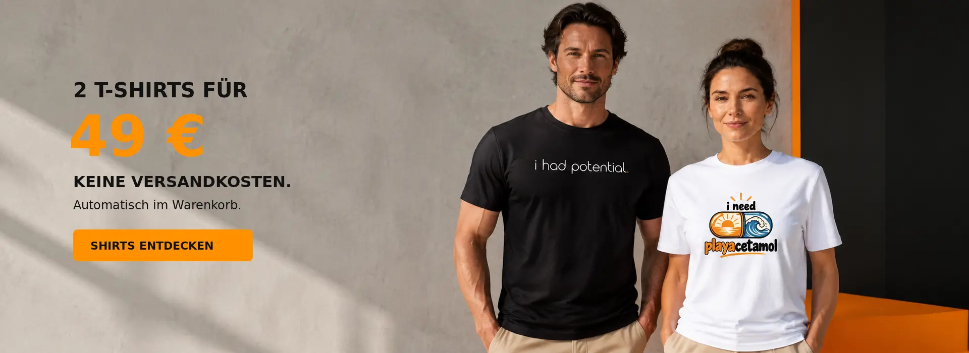2 Premium T-Shirts für 49 Euro – keine Versandkosten