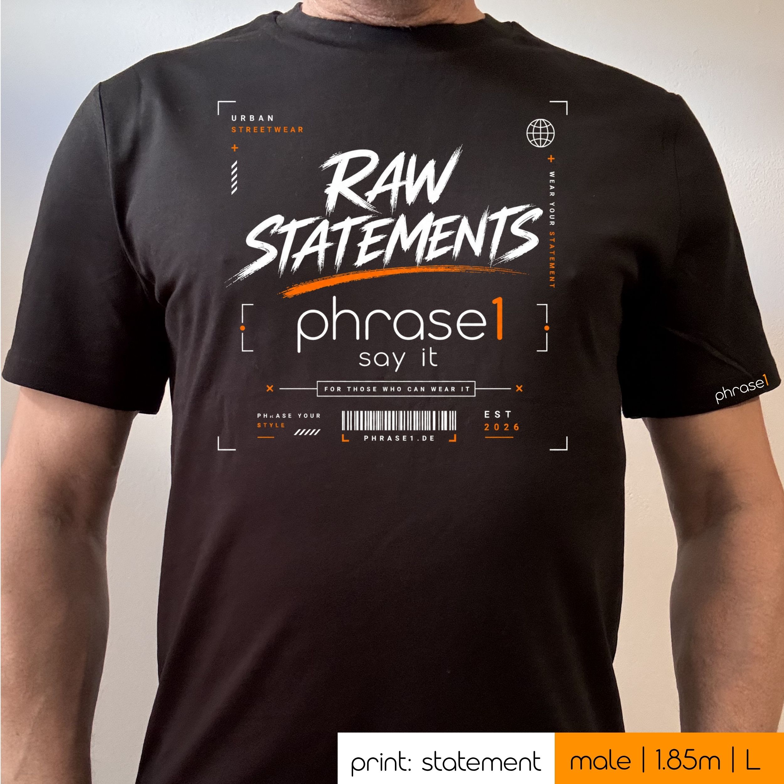 Premium T-Shirt mit Visual "p1 streetwear - raw statements" Premium T-Shirt mit Visual "p1 streetwear - raw statements"