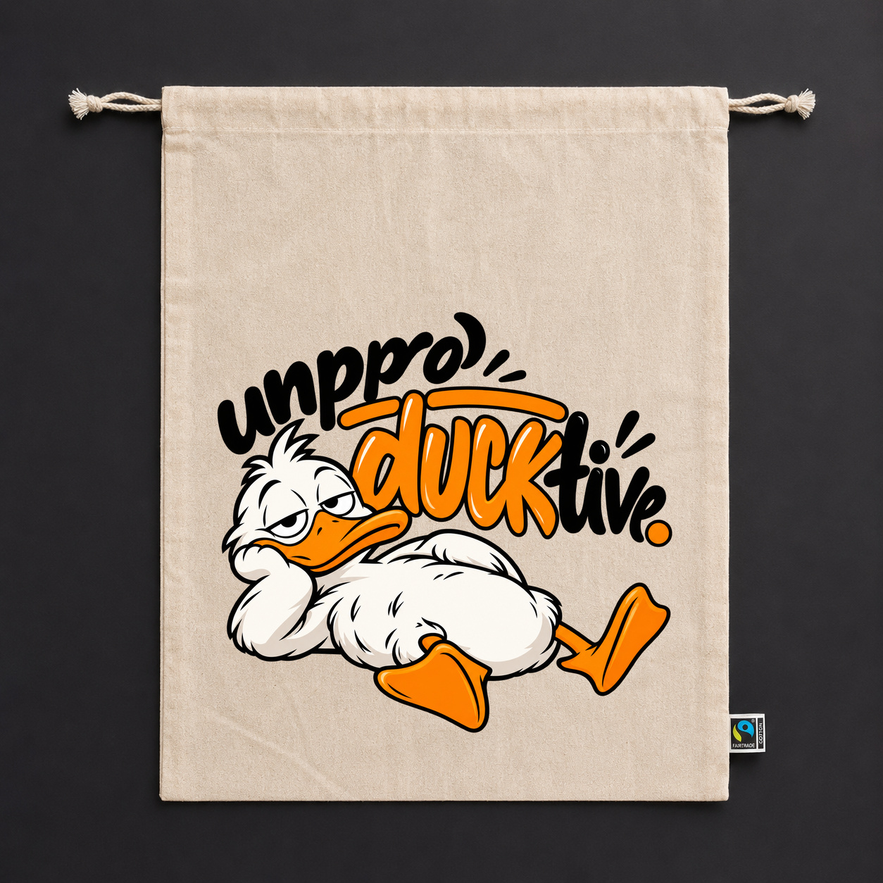 Zuziehbeutel „unproDUCKtive.“