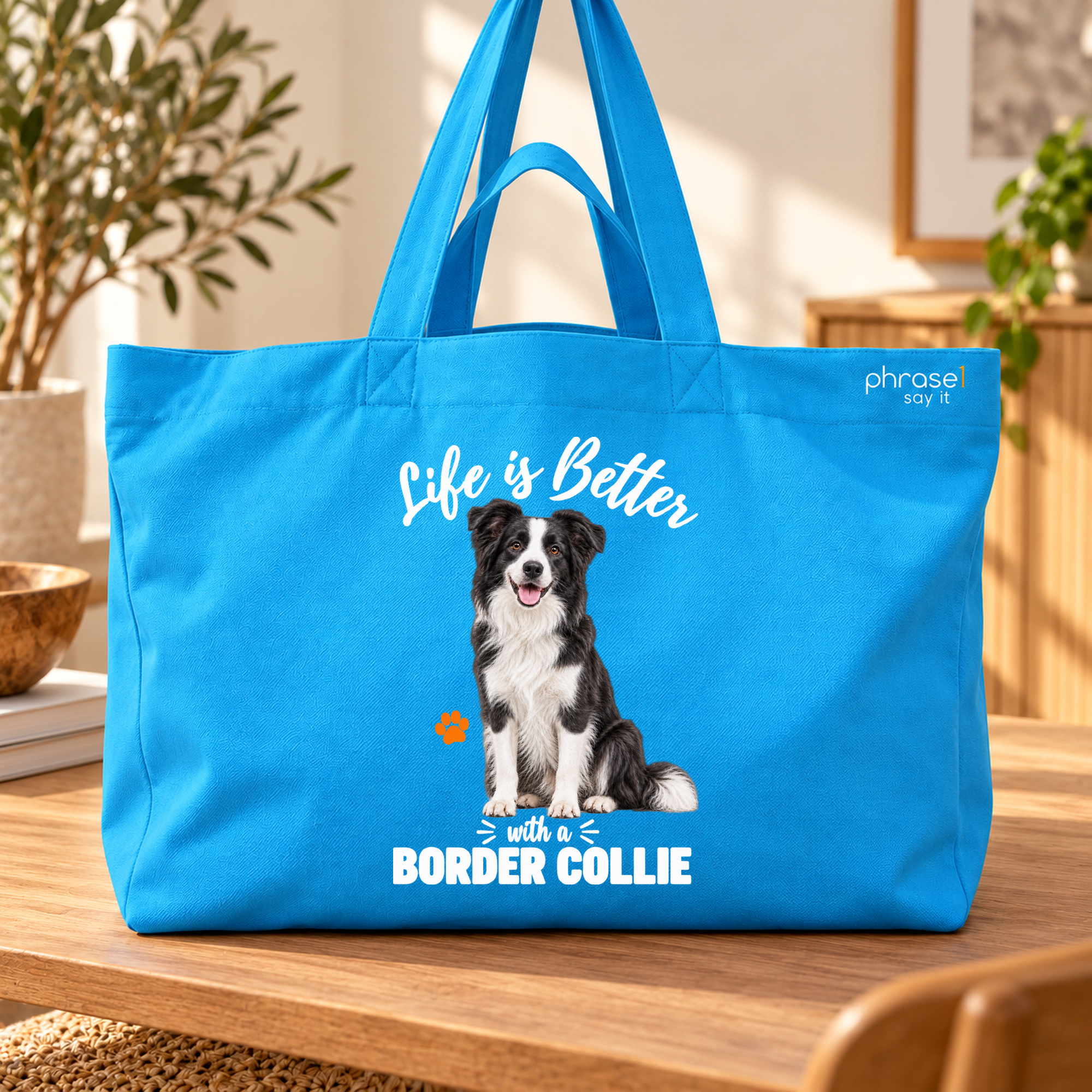 Life is Better with a Border Collie Big Shopper
