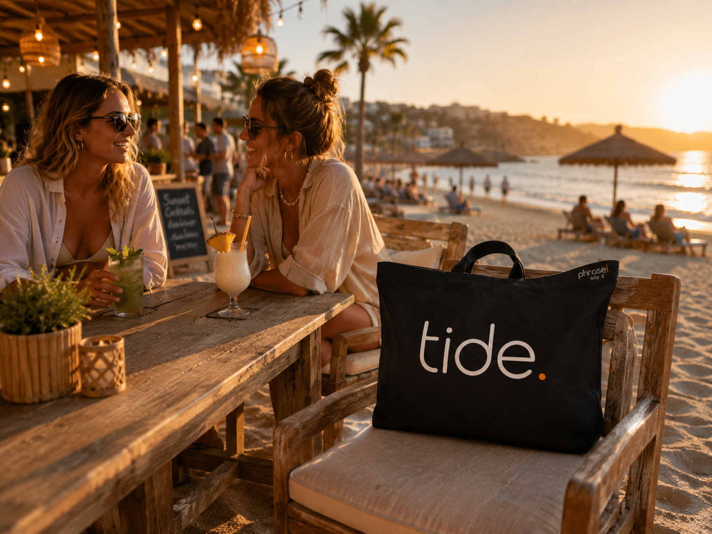 Premium Shopper mit Spruch „tide." Premium Shopper mit Spruch „tide."