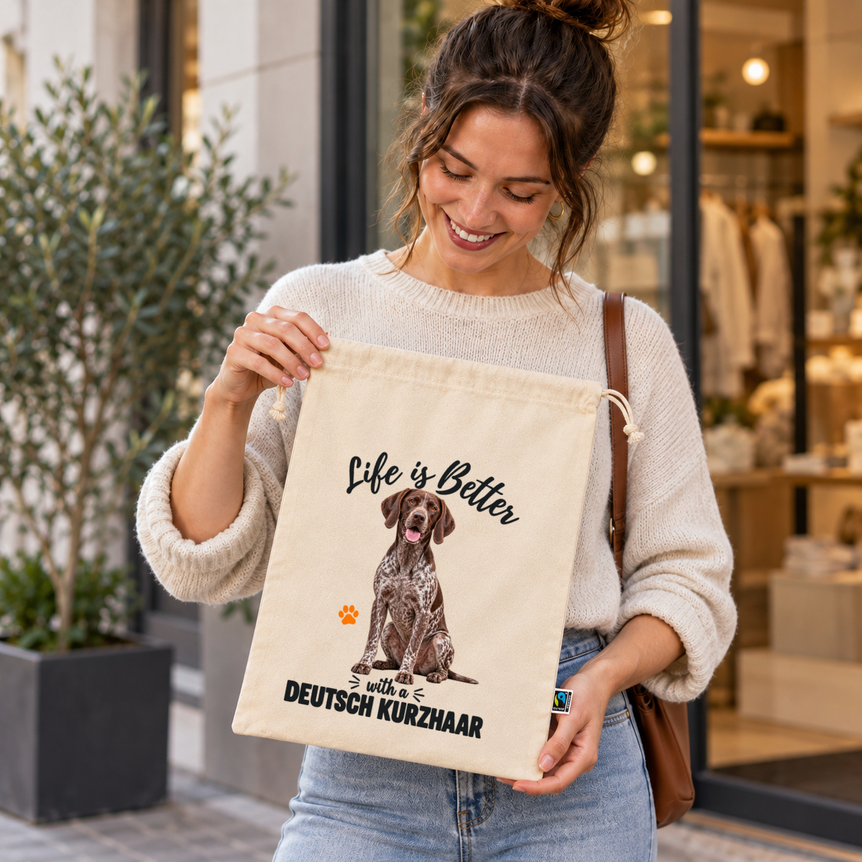 Life is Better with a Deutsch Kurzhaar – Zuziehbeutel