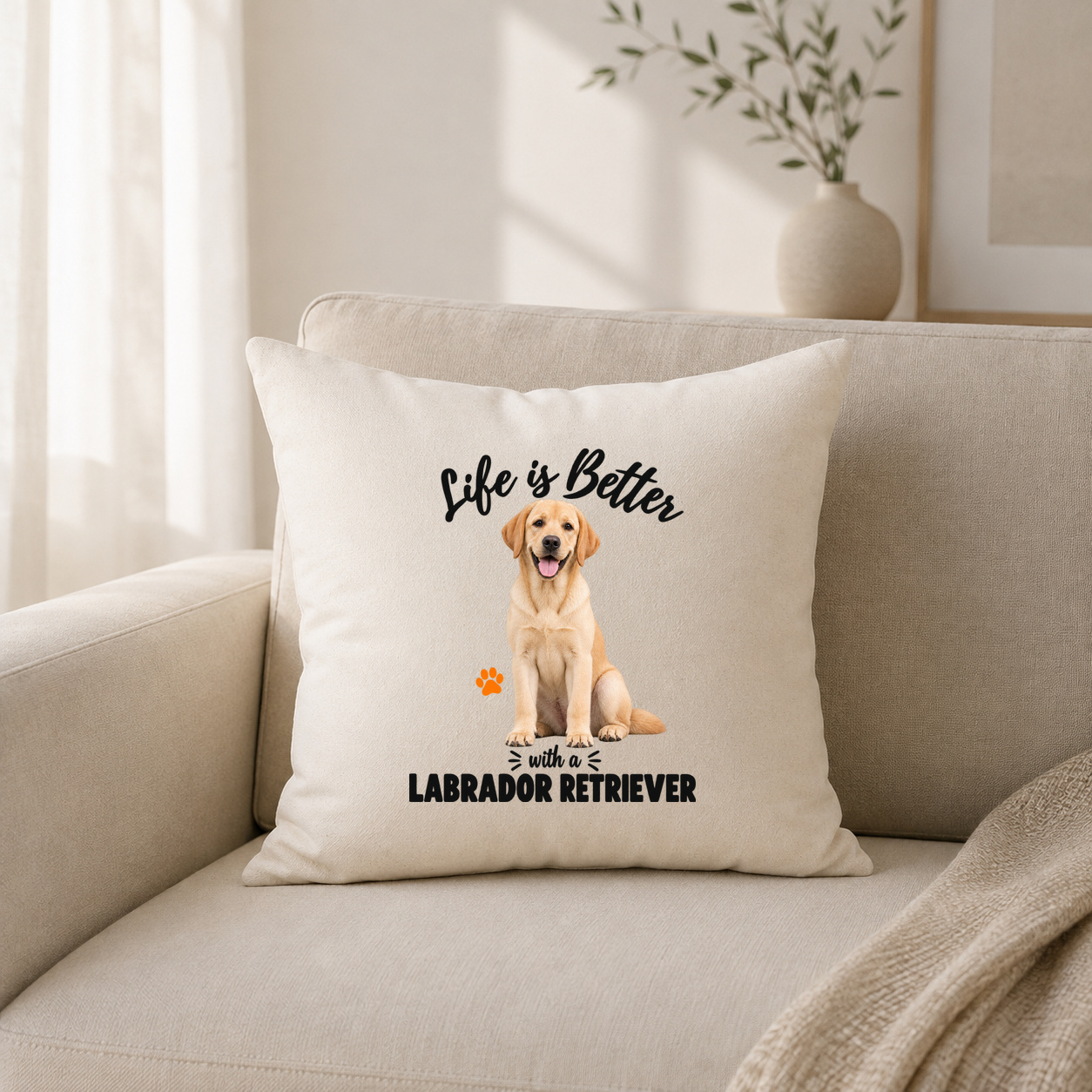 Life is Better with a Labrador Retriever Kissenhülle
