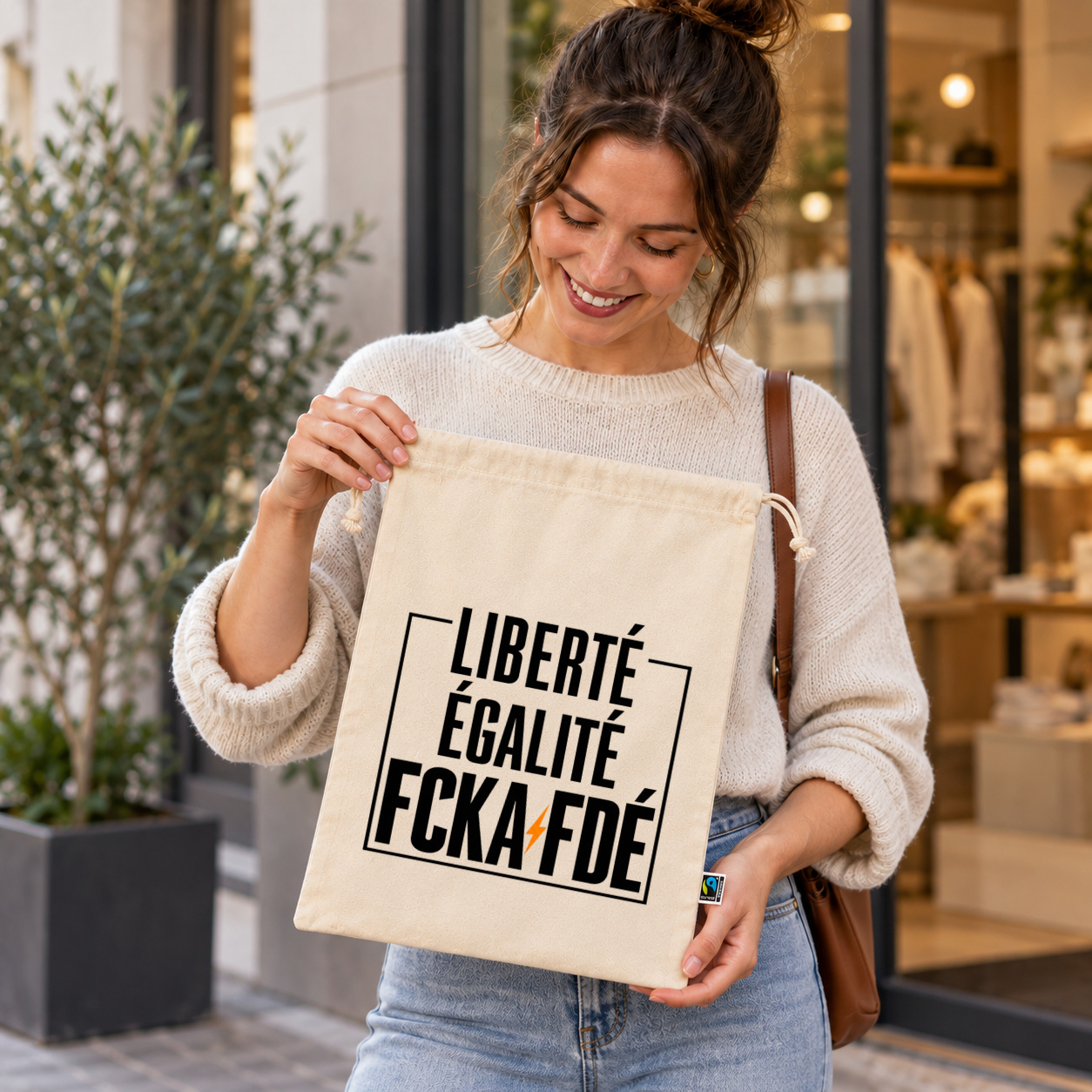 LIBERTÉ ÉGALITÉ FCKAFDÉ – Zuziehbeutel LIBERTÉ ÉGALITÉ FCKAFDÉ – Zuziehbeutel