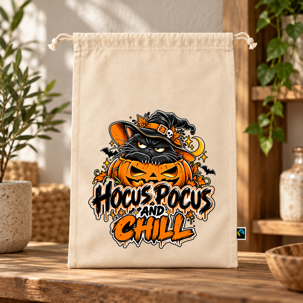 Zuziehbeutel „hocus pocus and chill.“ Zuziehbeutel „hocus pocus and chill.“