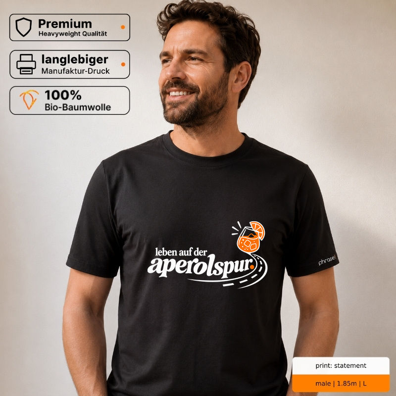 leben auf der aperolspur. – Premium T-Shirt
