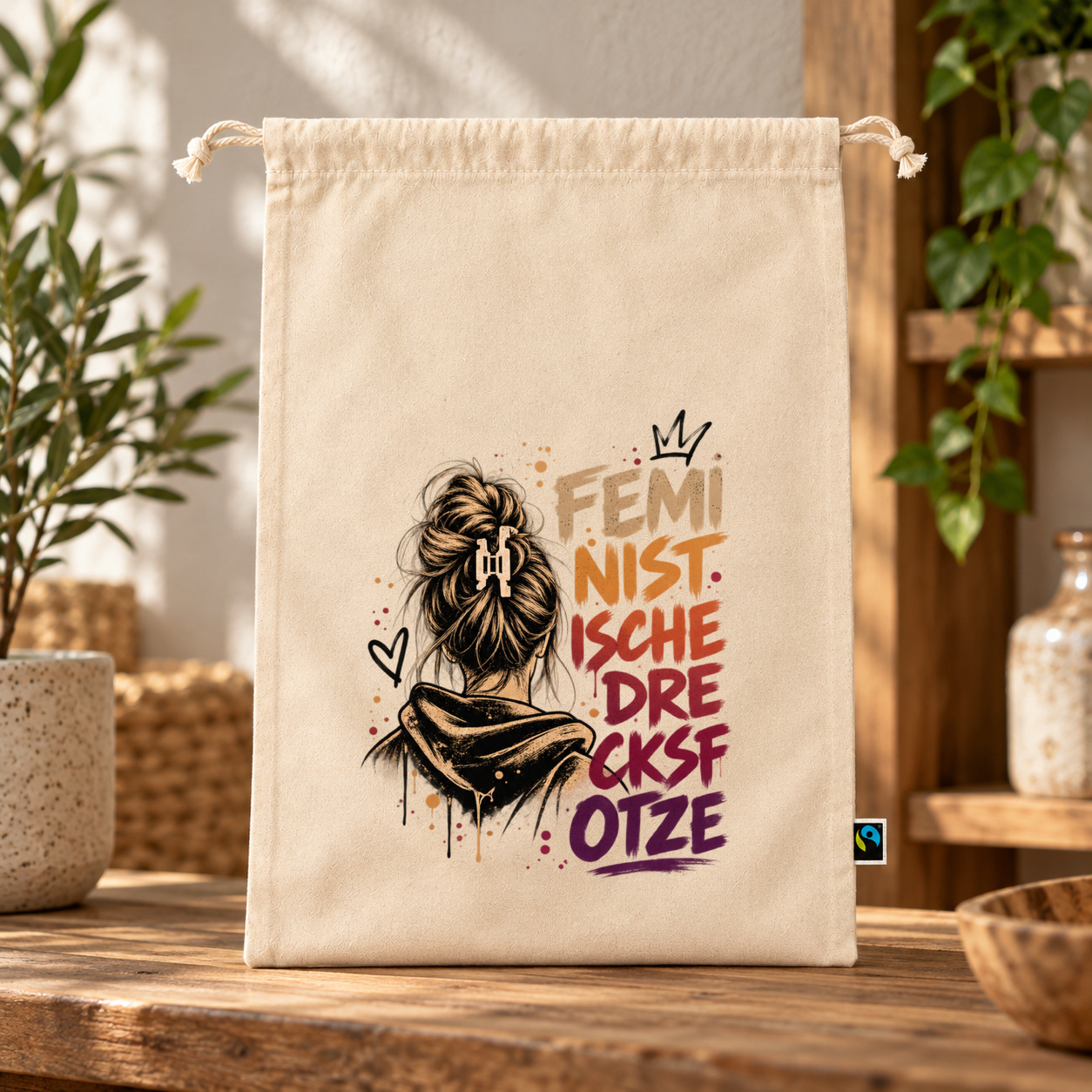 Zuziehbeutel "FEMINISTISCHE DRECKSFOTZE" Zuziehbeutel "FEMINISTISCHE DRECKSFOTZE"