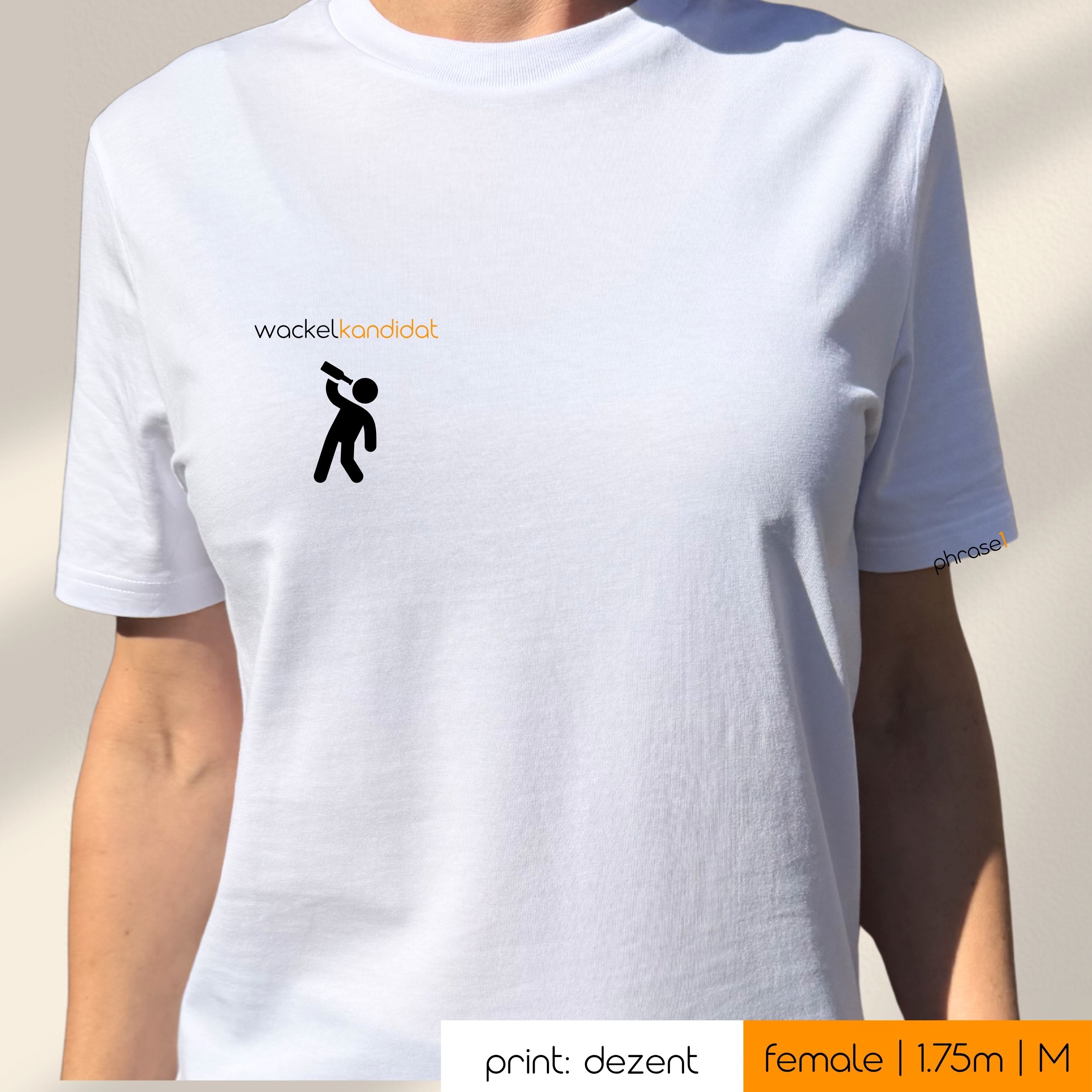 Premium T-Shirt mit Spruch "wackelkandidat" und Visual. Premium T-Shirt mit Spruch "wackelkandidat" und Visual.