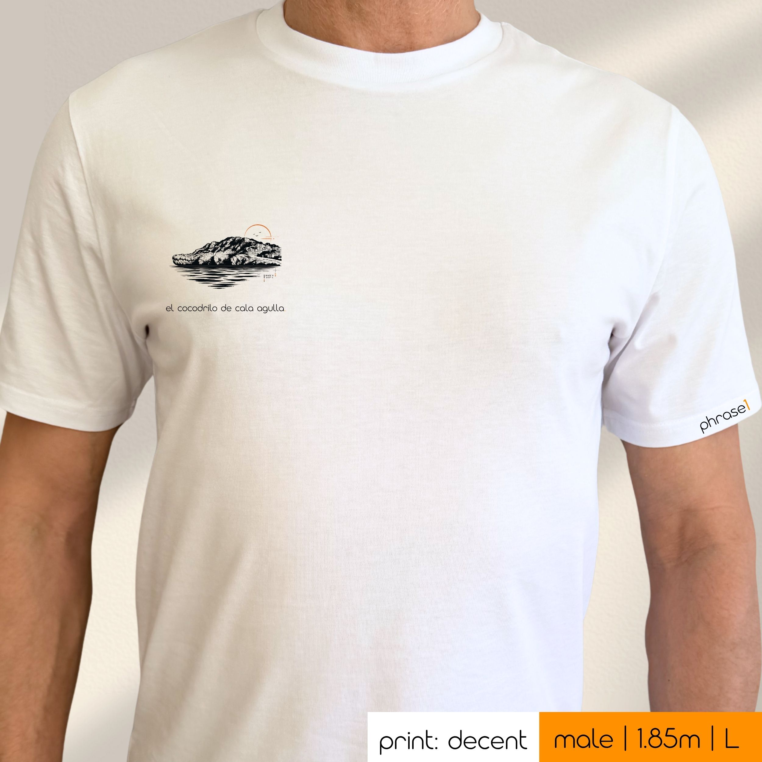 Premium T-Shirt mit Spruch "el cocodrilo de cala agulla." und Visual Krokodil Premium T-Shirt mit Spruch "el cocodrilo de cala agulla." und Visual Krokodil