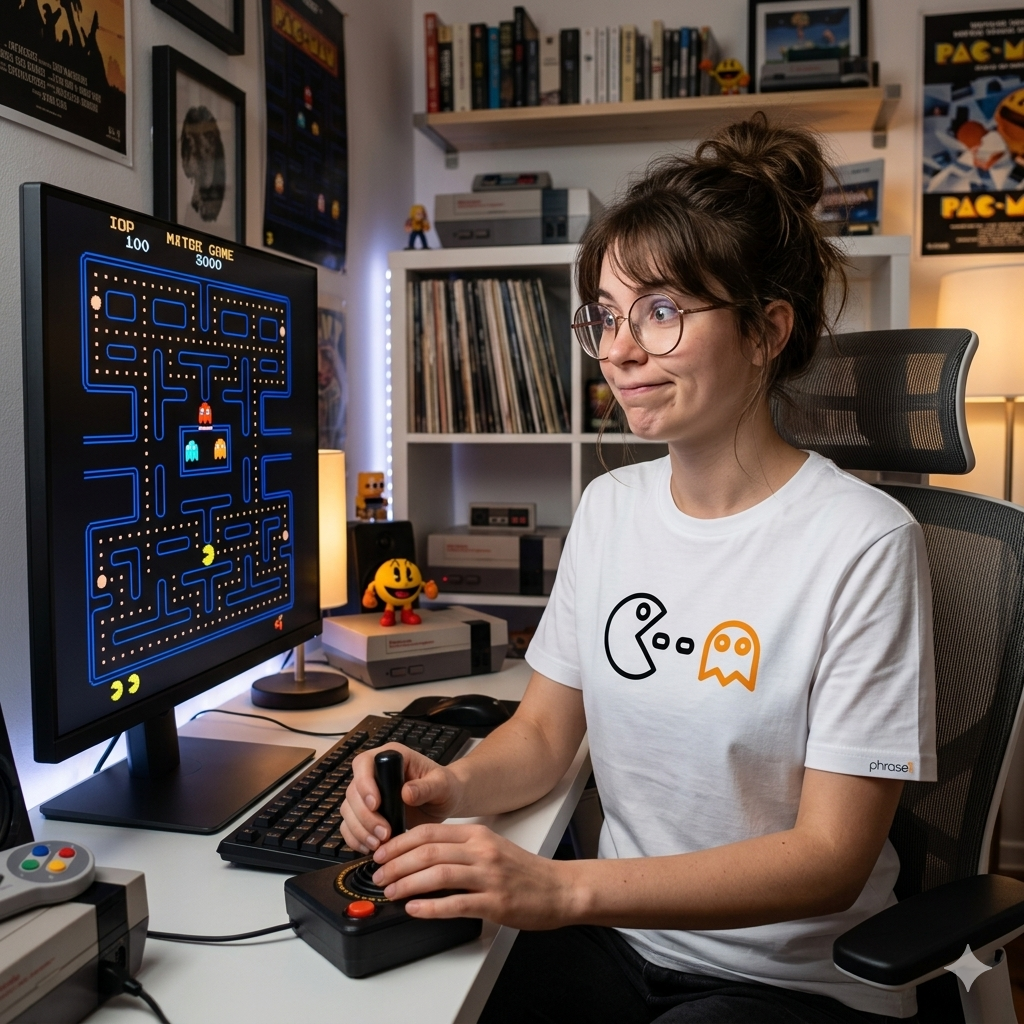 Premium T-Shirt mit Visual "Pacman" Premium T-Shirt mit Visual "Pacman"
