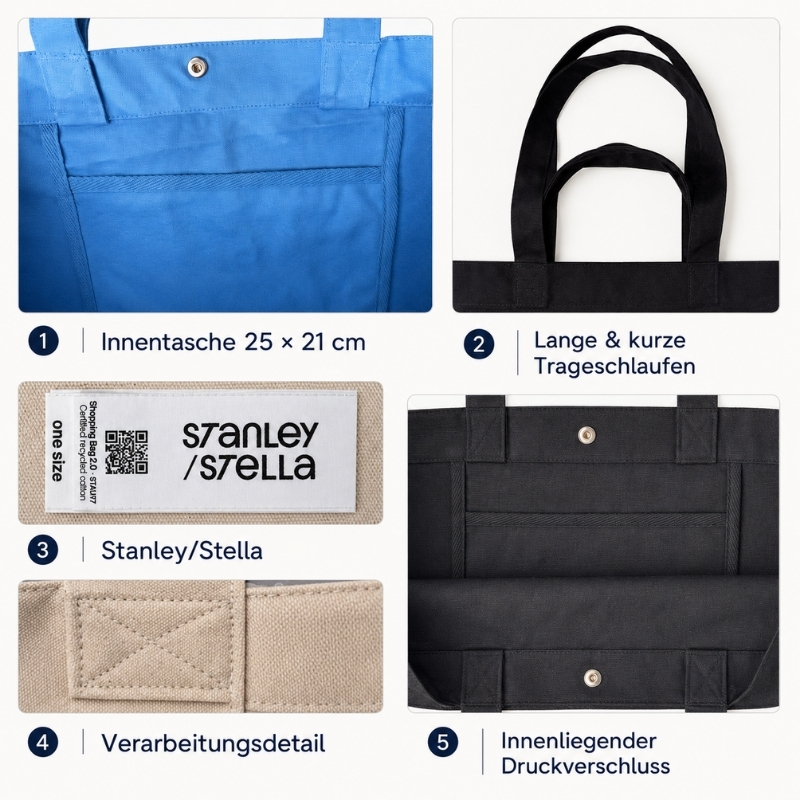 Beach Bag / Big Shopper mit „i need playacetamol“ Sommer-Motiv