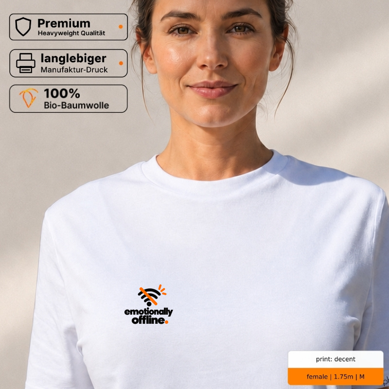 Premium T-Shirt „emotionally offline.“