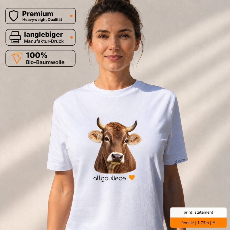 Premium T-Shirt "Allgäuer Braunvieh mit Herz" Premium T-Shirt "Allgäuer Braunvieh mit Herz"