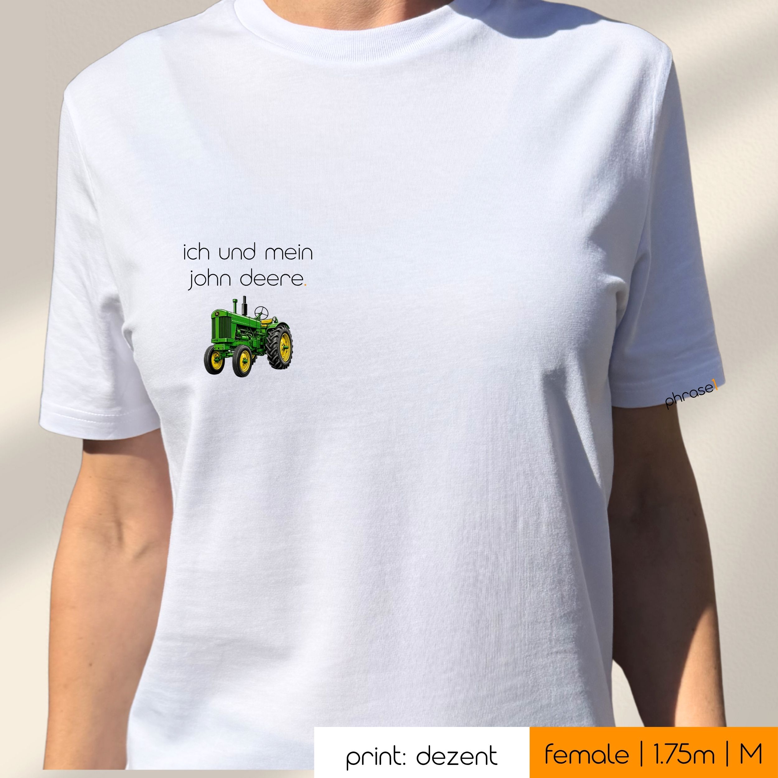 Premium T-Shirt mit Spruch "ich und mein john deere." und Visual Premium T-Shirt mit Spruch "ich und mein john deere." und Visual