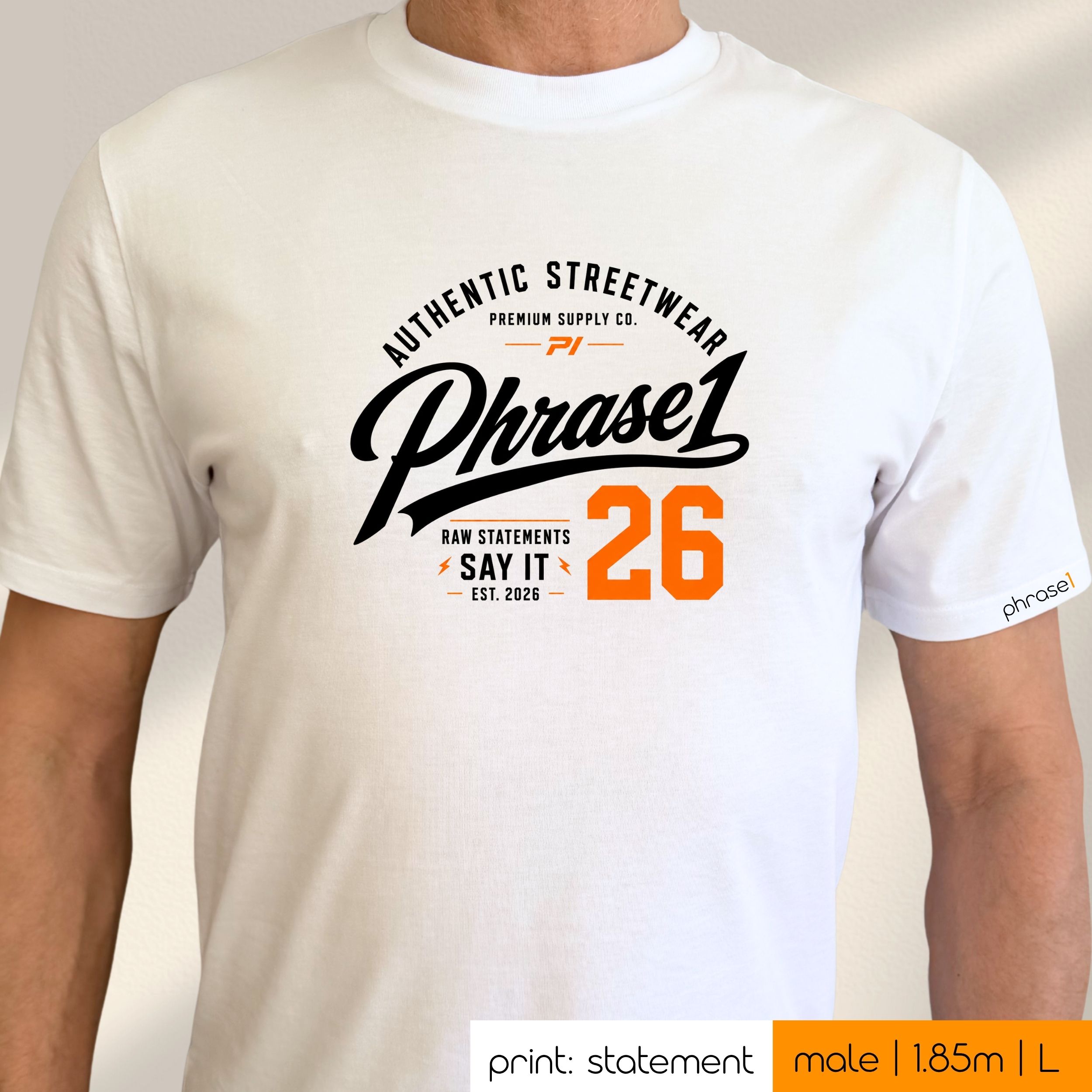 Premium T-Shirt mit Visual "p1 urban streetwear_authentic streetwear 26" Premium T-Shirt mit Visual "p1 urban streetwear_authentic streetwear 26"