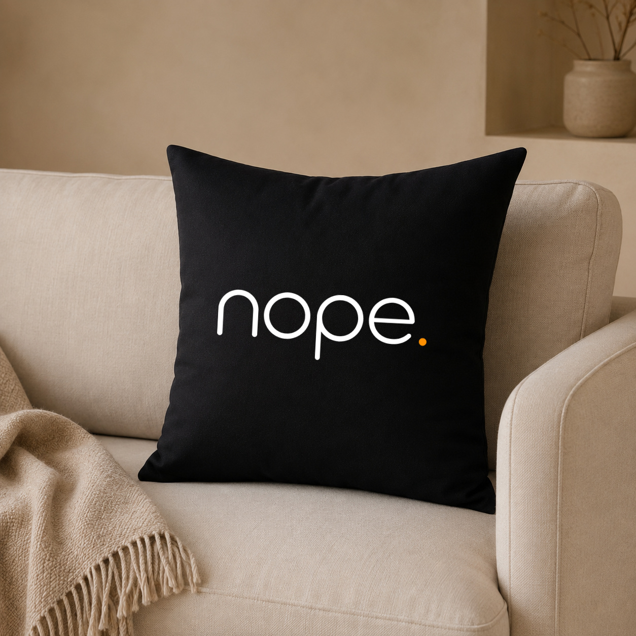 Kissenhülle "nope."
