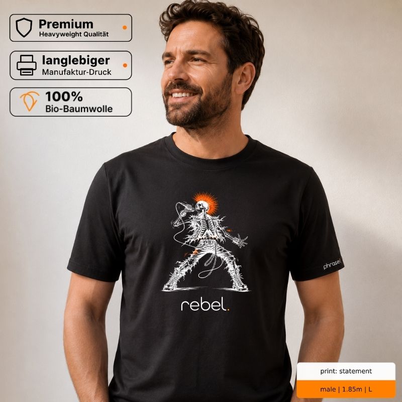 Premium T-Shirt mit Visual "Punk rebel singing!