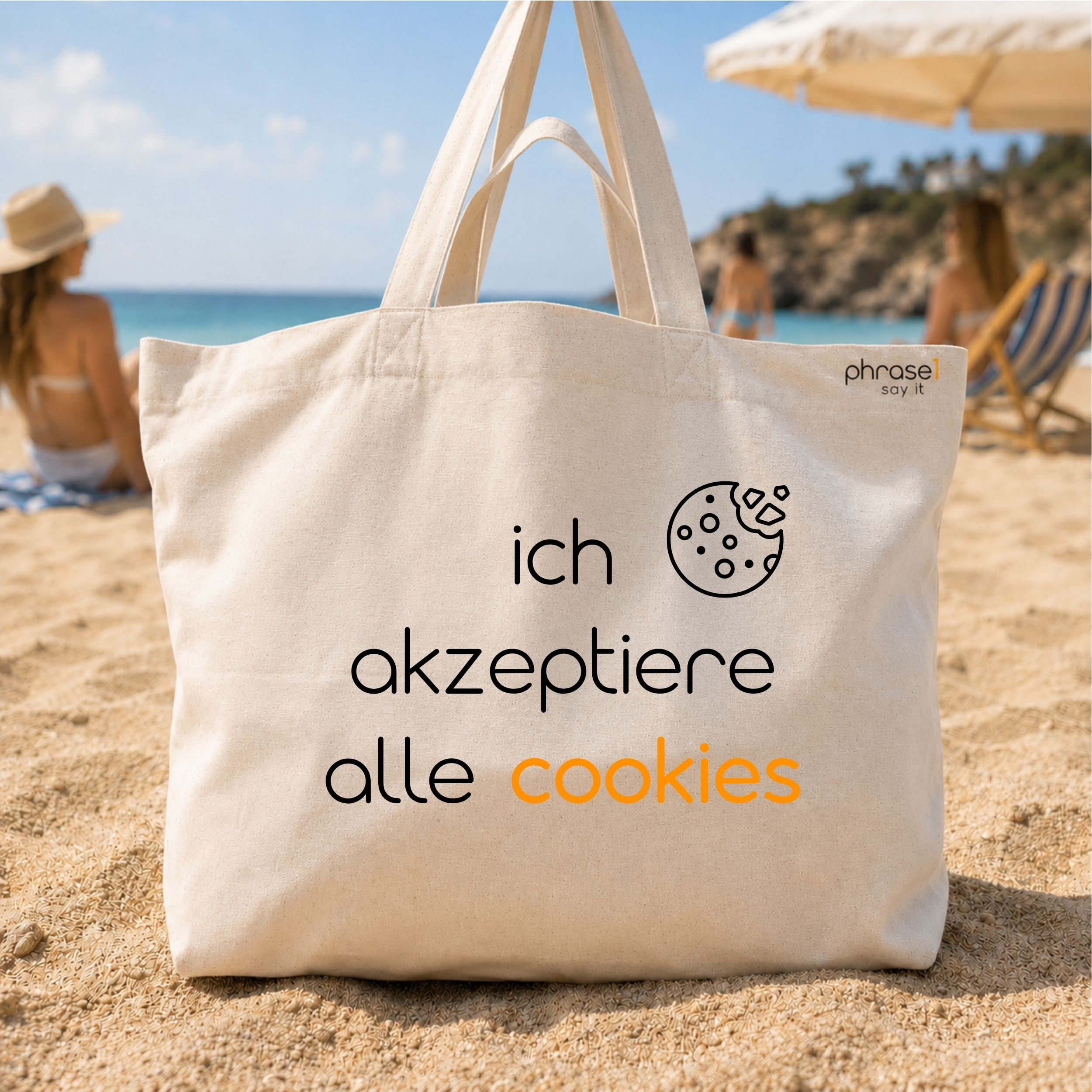 Premium Shopper mit Spruch "ich akzeptiere alle cookies" und Visual Cookie