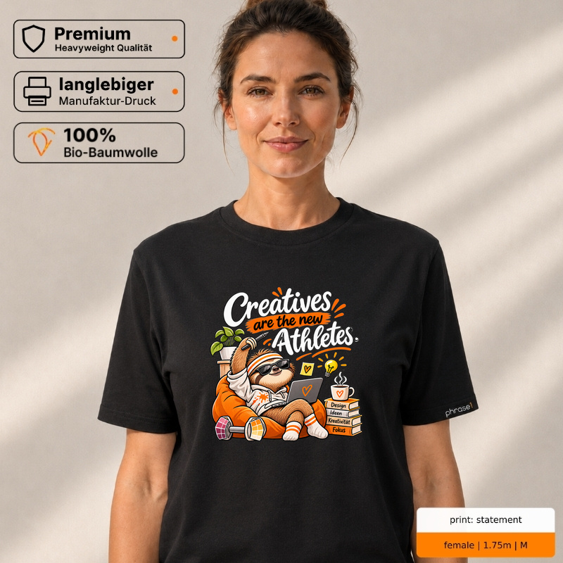 Aktuelles Phrase1 Statement auf einem Premium T-Shirt