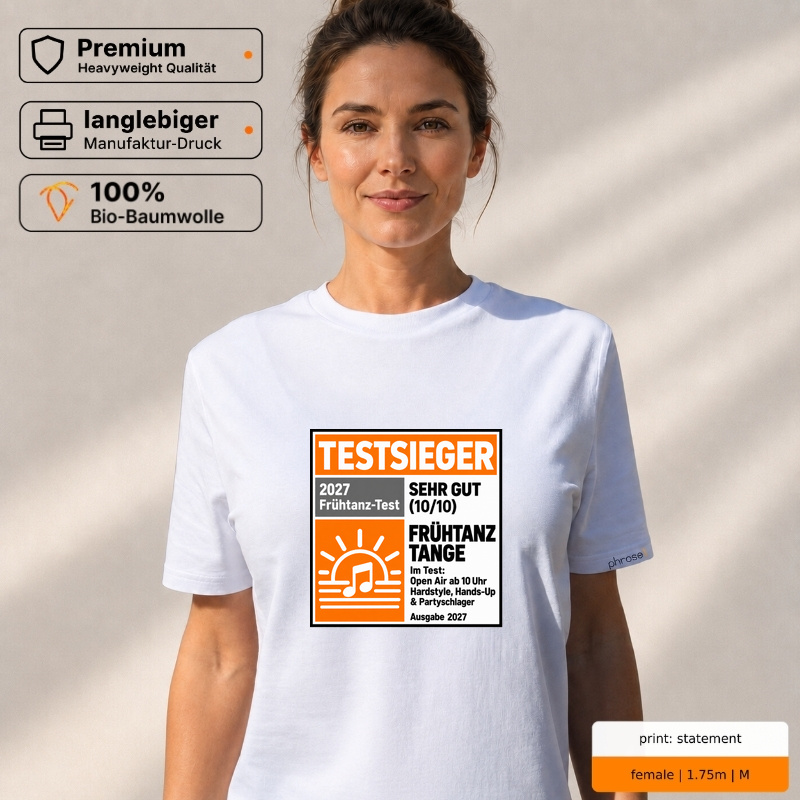 Premium T-Shirt "Frühtanz Testsieger 2027"