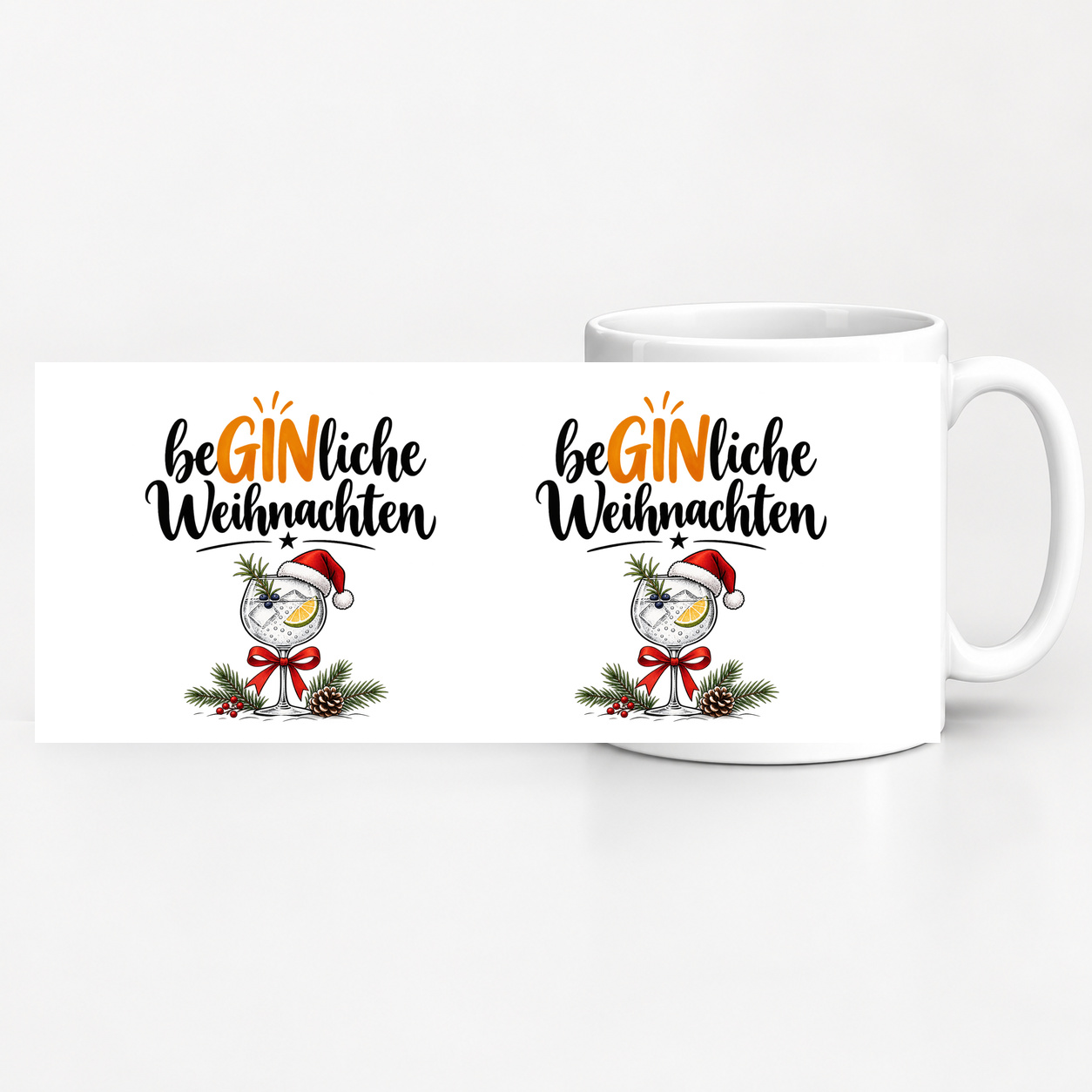 Tasse „beGINliche Weihnachten.“