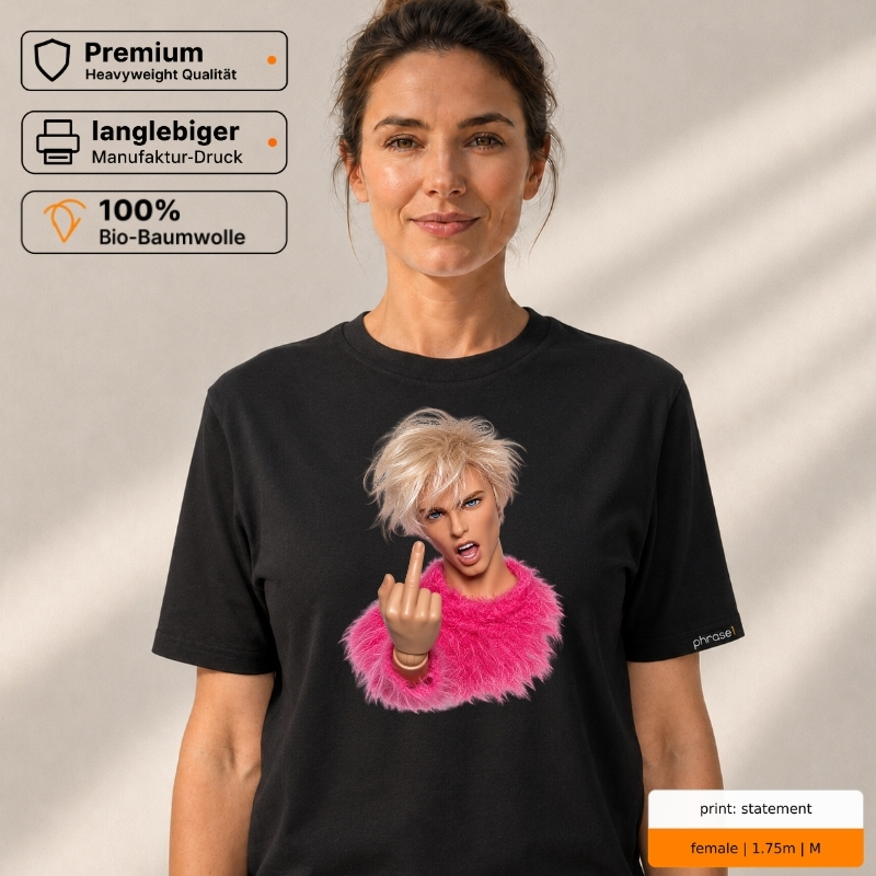 Premium T-Shirt mit rebellischem männlichem Puppen-Motiv
