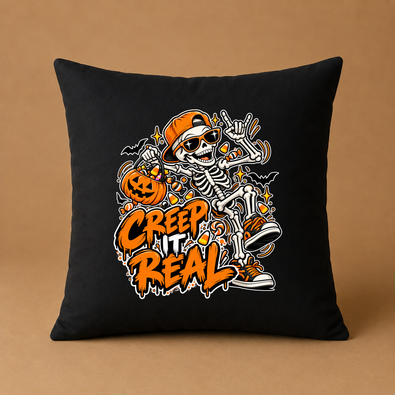Kissenhülle „creep it real.“