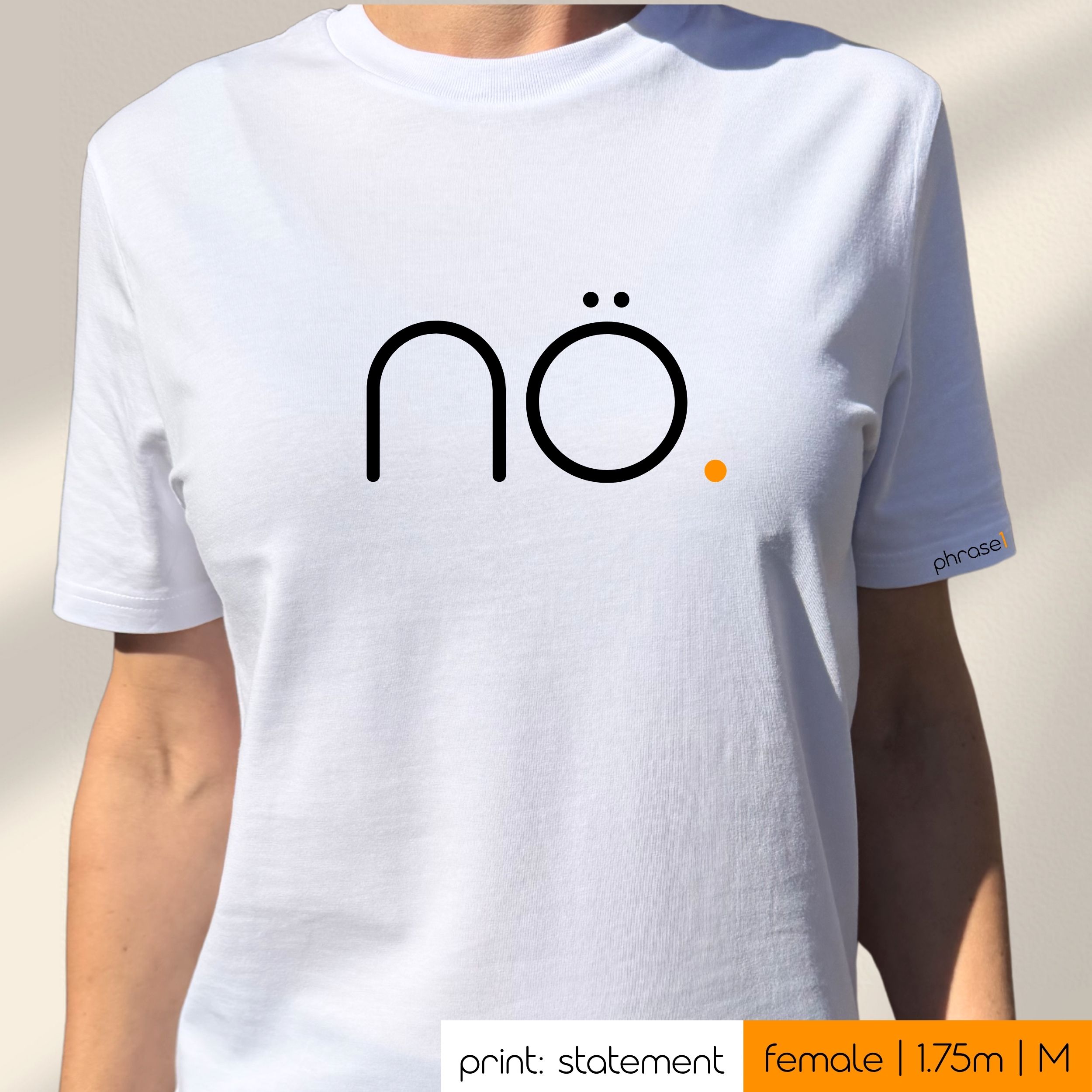 Premium T-Shirt mit Spruch "nö." Premium T-Shirt mit Spruch "nö."