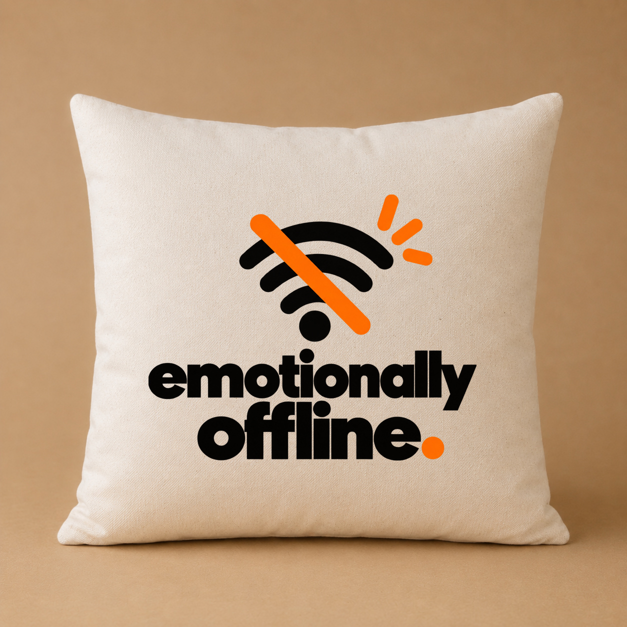 Kissenhülle „emotionally offline.“ Kissenhülle „emotionally offline.“