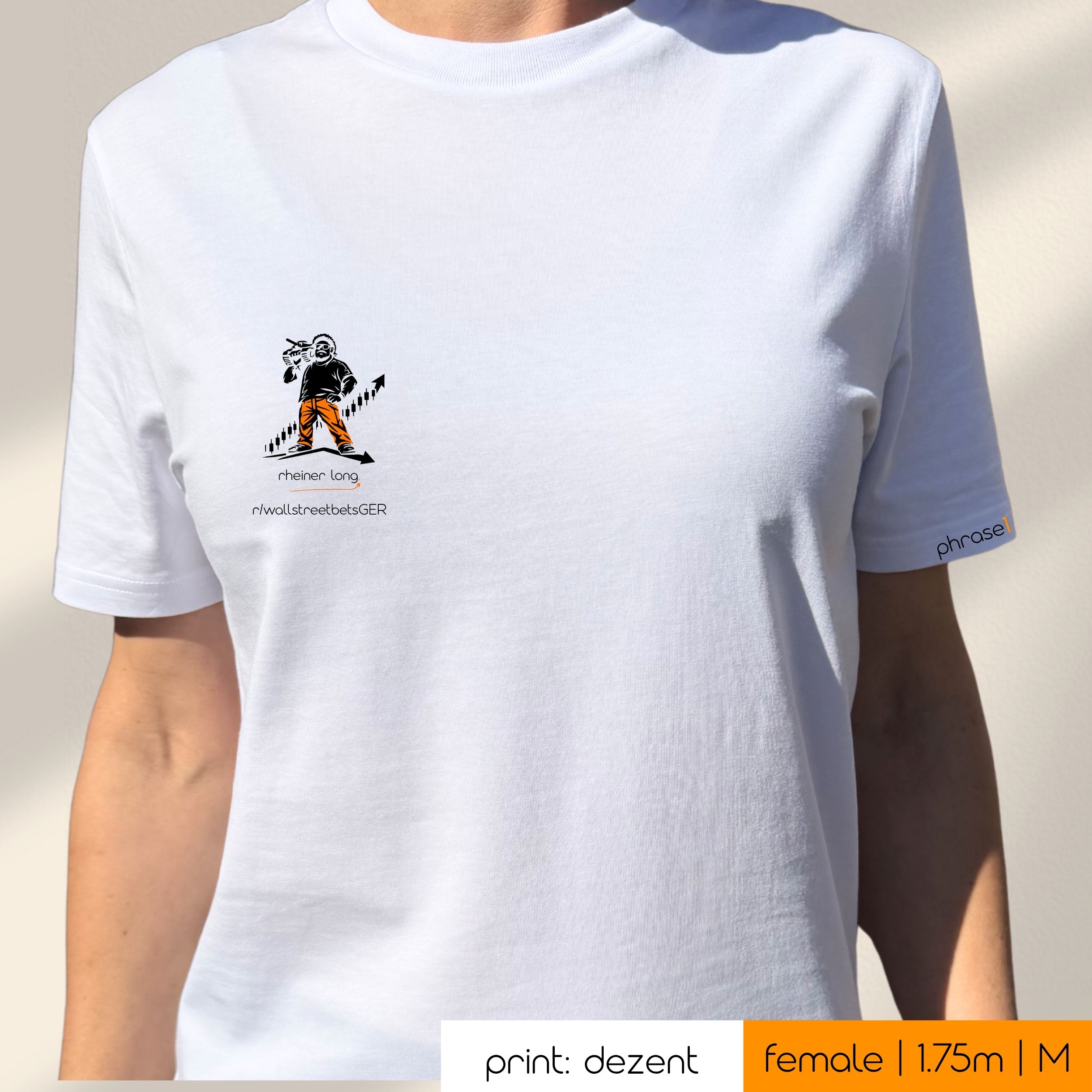 Premium T-Shirt mit Spruch "rheiner long." und Visual Premium T-Shirt mit Spruch "rheiner long." und Visual