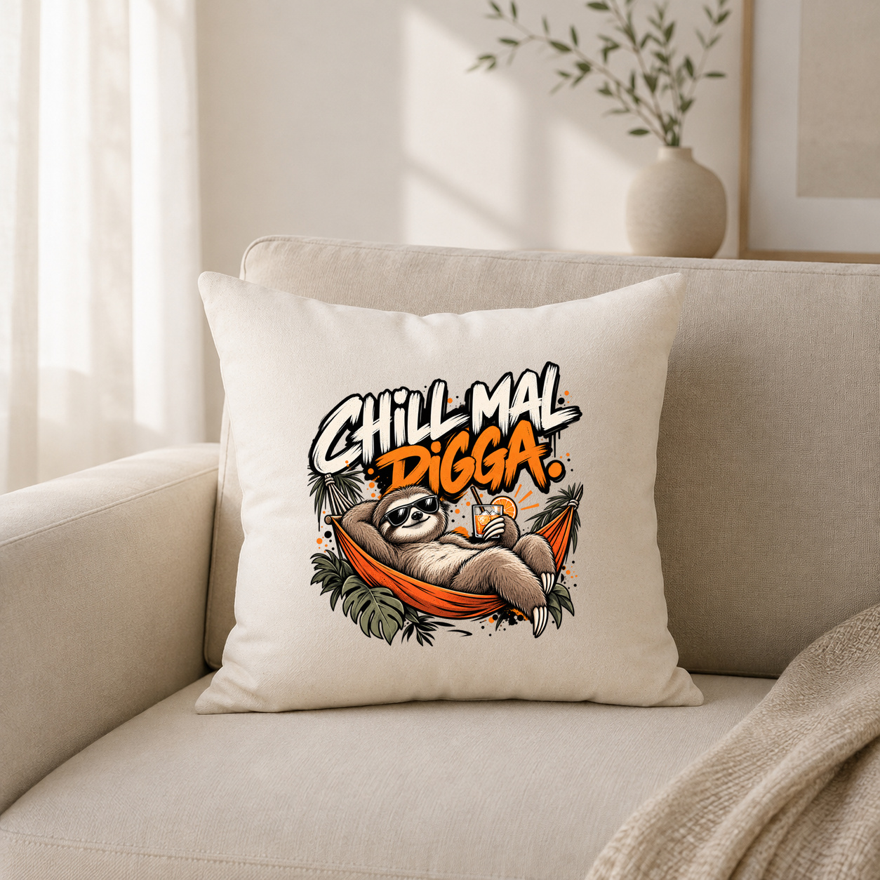 Kissenhülle "CHILL MAL DIGGA."